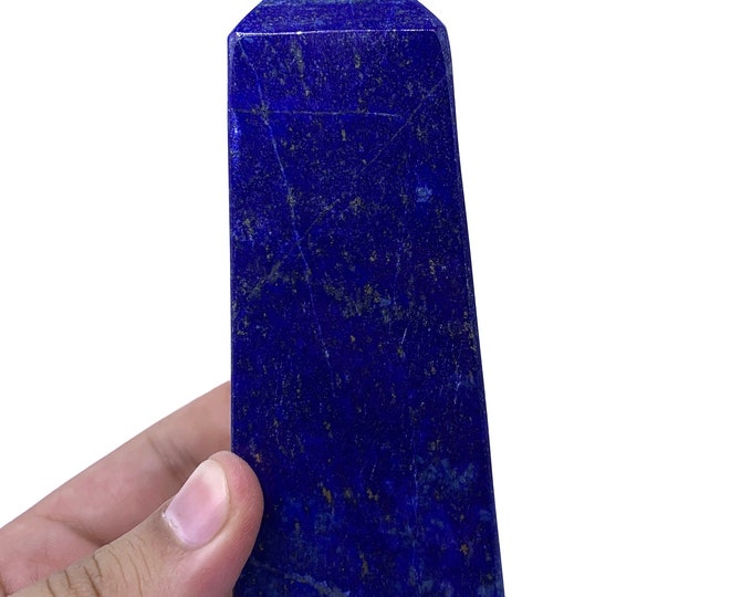 540 Grams Amazing Quality Lapis Lazuli Tower, Lapis Tower, Lapis Lazuli Obelisk, Lapis Obelisk, Lapis Lazuli Oblique, Lapis Lazuli Stone