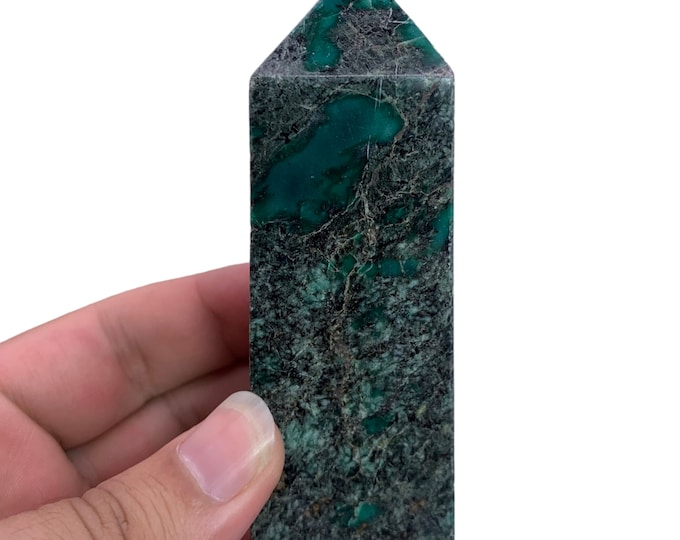 259g Beautiful Green Hydro Garnet Tower, Hydro Garnet Obelisk, Hydro Garnet Tower, Hydro Garnet Green Tower, Hydro Garnet Crystal Tower