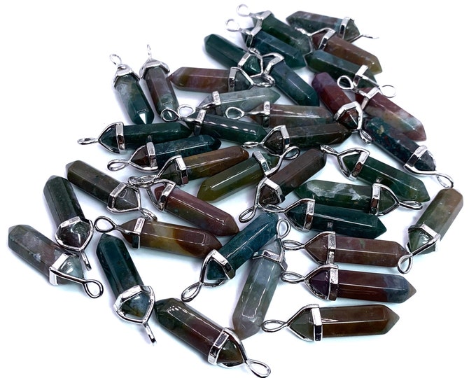 Beautiful Double Terminated Jasper Pendants, Jasper Pendant, Jasper Stone Pendants, Jasper Stone, Jasper Crystal Pendant, Jasper