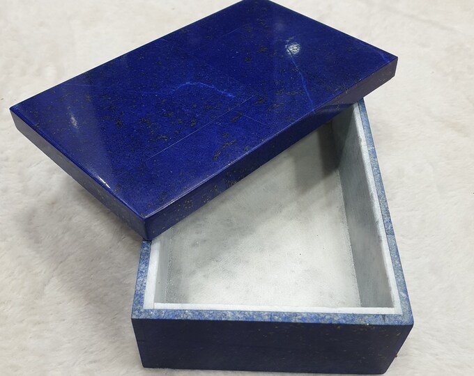 Super Quality Lapis Lazuli Box, Lapis Box, Lapis Stone Box, Lapis Lazuli Rectangle Box, Lapis Lazuli, Lapis Jewelry Box 775 Grams