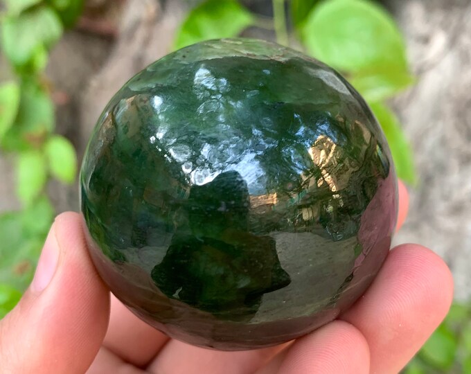 300g Nice Quality Lustrous Nephrite Jade Sphere/Ball, Nephrite Jade Sphere/Ball , Green Jade, Green Jade Sphere/Ball, Nephrite Jade