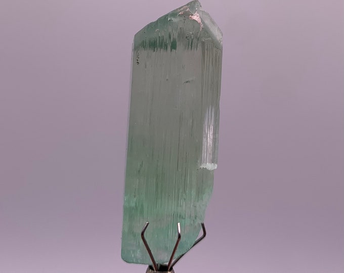 66 CT's Beautiful Natural Green Kunzite V Shape Crystal, Kunzite Crystal, Natural Kunzite Crystal, Kunzite, Green Kunzite Crystal, Kunzite
