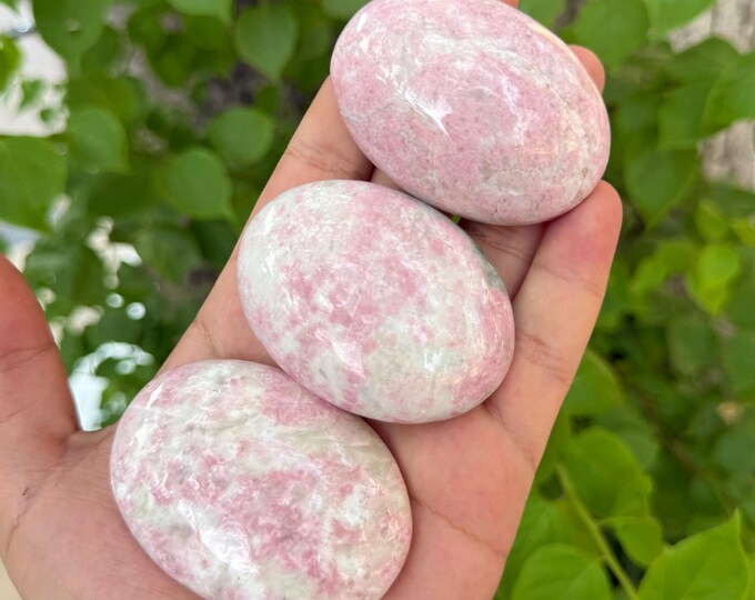 Rhodochrosite Palm Stones, Rhodochrosite Palm Stones, Red Rhodochrosite, Red Rhodochrosite Palm Stones, Rhodochrosite Crystal Palm Stones