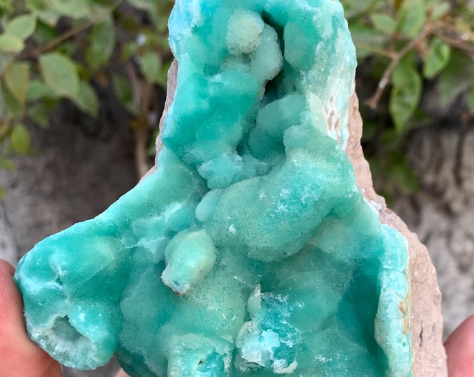 590g Beautiful Blue Aragonite Specimen, Aragonite Stone, Aragonite Specimen, Aragonite Blue Specimen, Specimen, Blue Aragonite Specimen