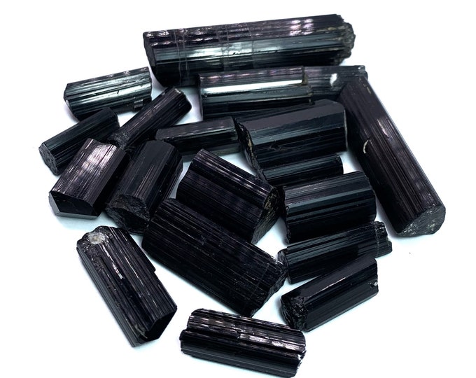120 Grams Beautiful Lustrous Black Tourmaline Crystals, Black Tourmaline Crystals, Black Tourmaline, Tourmaline Crystals, Tourmaline Crystal