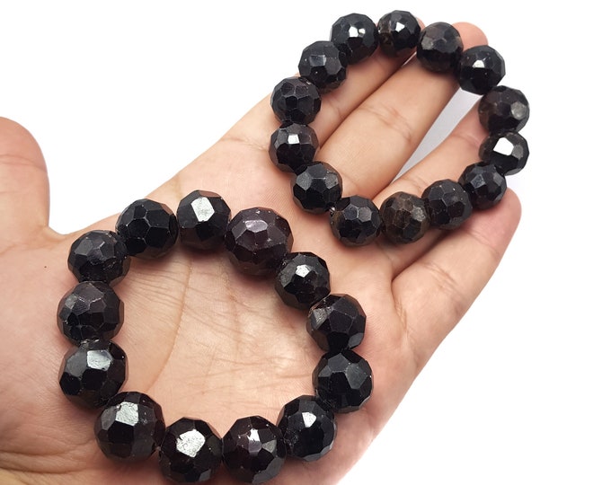 Almandine Garnet Beads, Almandine Garnet Beads Bracelets, Almandine Garnet Bracelets, Garnet Bracelets, Faceted Garnet Beads Bracelets