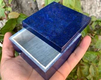 470g Best Quality Blue Lapis Lazuli Box, Lapis Box, Lapis Stone Box, Lapis Lazuli Square Box, Lapis Lazuli, Lapis Jewelry Box, Lapis