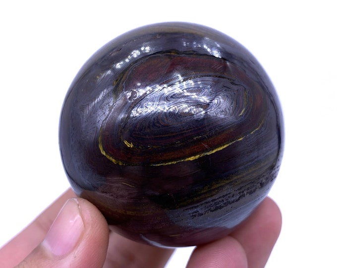 305g Great Quality Tiger Iron Stone, Tiger Iron Sphere, Tiger Eye Iron Sphere, Tiger Eye Iron Stone, Tiger Iron Ball, Tiger Iron Stone Ball