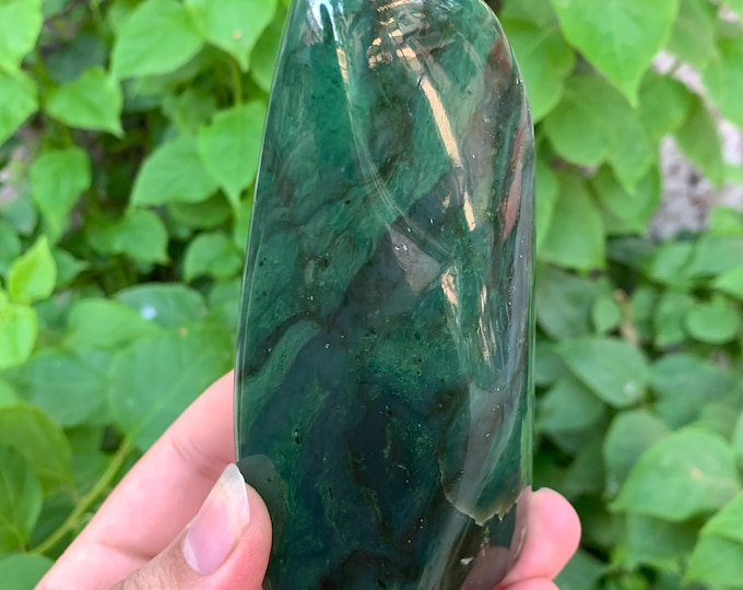 445g Best Quality Polished Green Nephrite Jade, Nephrite Jade Free Form, Nephrite Jade, Jade, Nephrite Jade Stone, Jade Free Free form, Jade