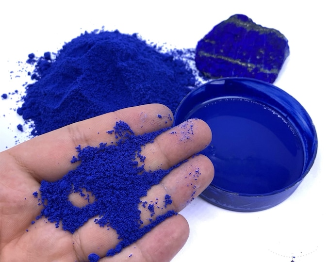 100% Genuine AAA Quality Lapis Lazuli Blue Pigment, Lapis Painting Pigment, Lapis Paint Pigment, Lapis Lazuli Pigment, Lapis Pigment Powder