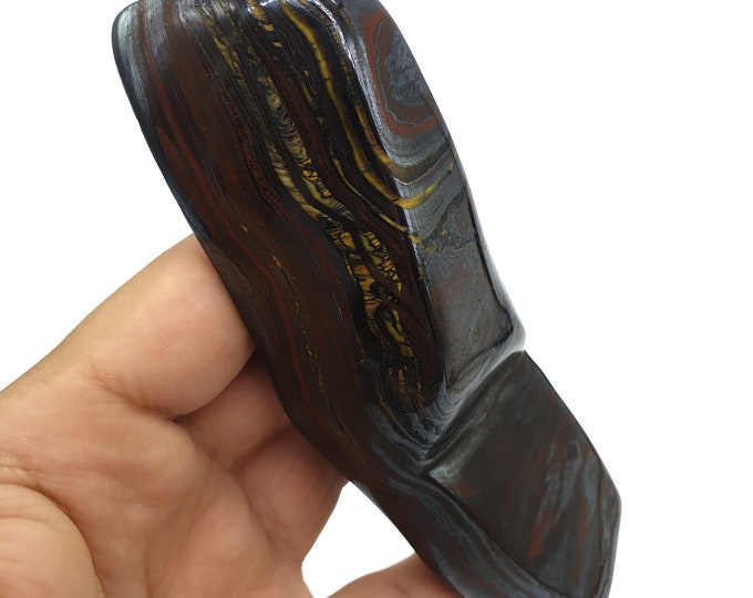 465g Best Quality Tiger Iron Stone, Tiger Iron Free Form, Tiger Eye Iron Free Form