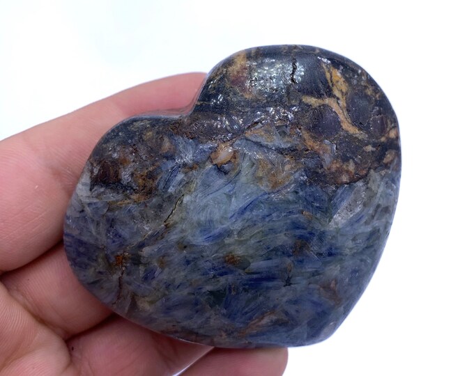 Kyanite Heart, Kyanite Stone Heart, Blue Kyanite, Kyanite Stone, Blue Kyanite Heart, Kyanite Gemstone, Kyanite Heart Stone, Kyanite 220g