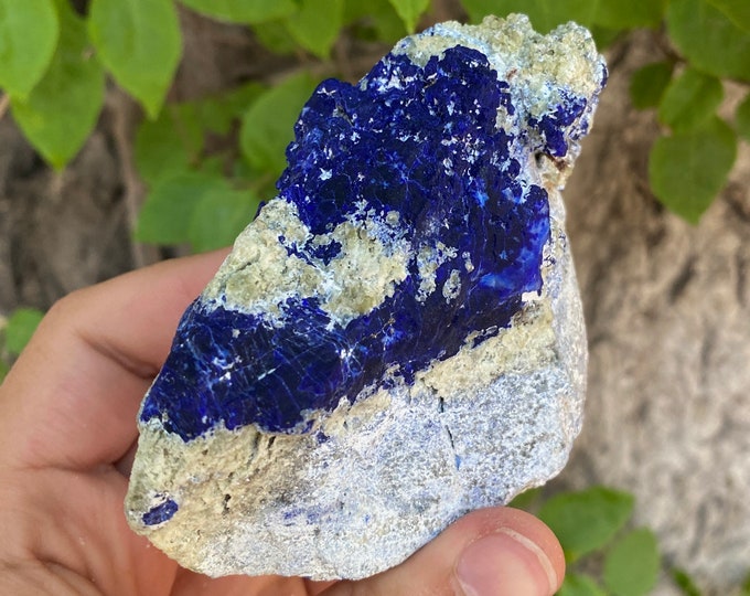 Lapis Lazurite On White Matrix Specimen, Lapis Lazurite Specimen, Lapis Lazurite, Lapis Lazuli Specimen - 340 Grams