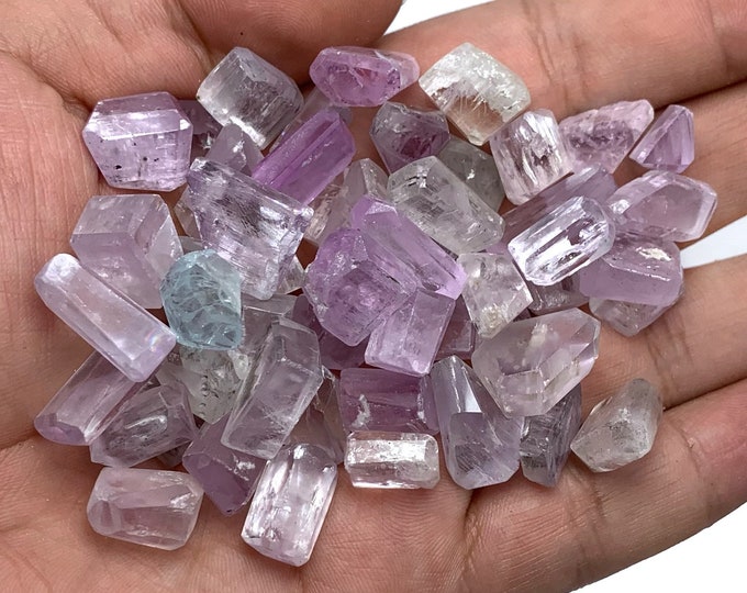 Natural Pink Kunzite Facet Tumbles, Pink Kunzite Tumbles, Kunzite Facet Tumbles, Kunzite Tumbles, Natural Kunzite Tumbles, Kunzite 95 Grams