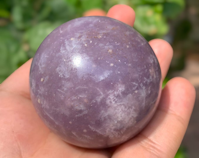Great Quality Pink Color Lepidolite Ball,Sphere, Lepidolite Ball, Lepidolite Crystal, Lepidolite Sphere, Pink Lepidolite 225 Grams