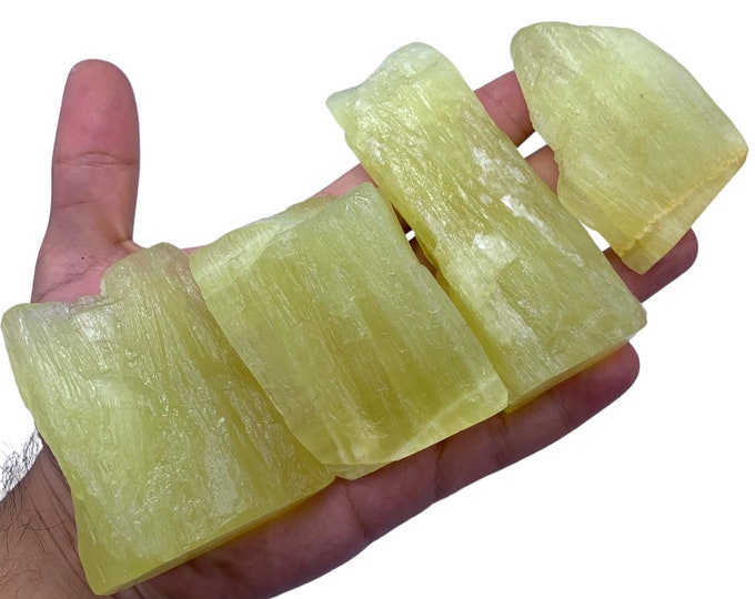 Amazing Quality Yellow Color Lemon Calcite Raw/Rough Crystals, Lemon Raw, Lemon Calcite Stone, Lemon Rough Crystals, Lemon Calcite Stone