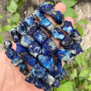 Best Quality Fluorescent Blue Afghanite, Fluorescent Afghanite Bracelets, Afghanite Stone, Fluorescent Afghanite Bracelets, Afghanite image 4
