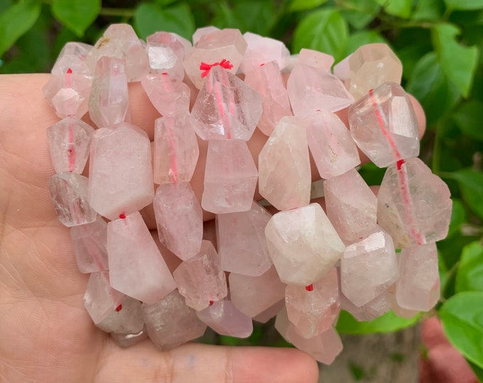 Natural Facet Tumble Morganite Bracelets, Morganite Bracelets, Morganite Stone Bracelets, Pink Morganite Bracelets, Bracelets, Morganite
