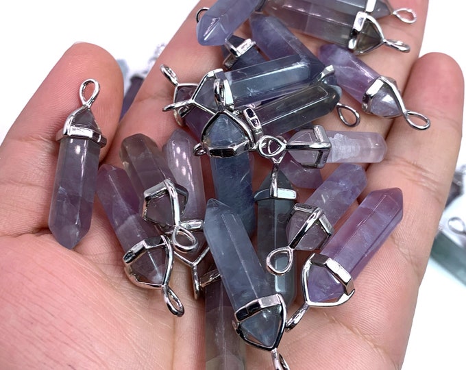 Beautiful Pink Fluorite Double Terminated Pendant, Pink Fluorite Pendant, Fluorite Pendant, Fluorite Pendants, Pink Fluorite Pendants