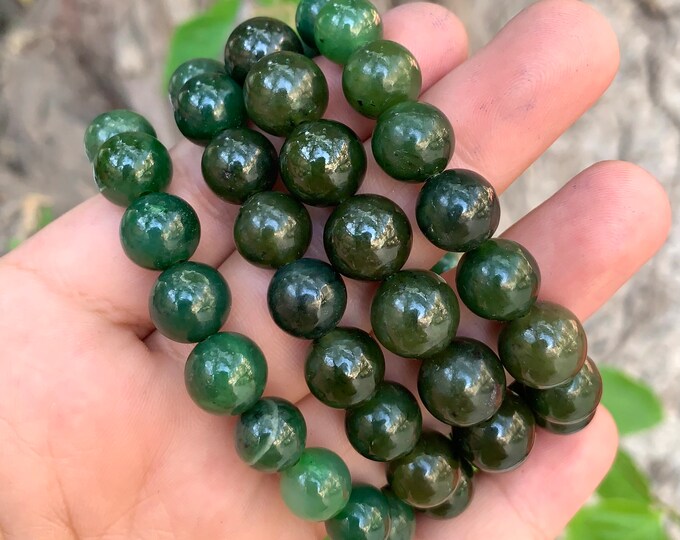 Nephrite Jade, Nephrite Jade Beads, Nephrite Beads Bracelets, Jade Beads Bracelets, Jade Beads Bracelets, Nephrite Beads, Green Jade Stone