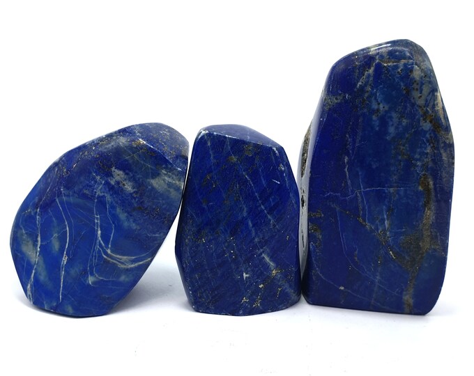 Super Quality Lapis Lazuli, Lapis Lazuli Free Form, Lapis Free Form, Lapis Lazuli Stone, Lapis Stone Free Form, Lapis Display 3 Pcs