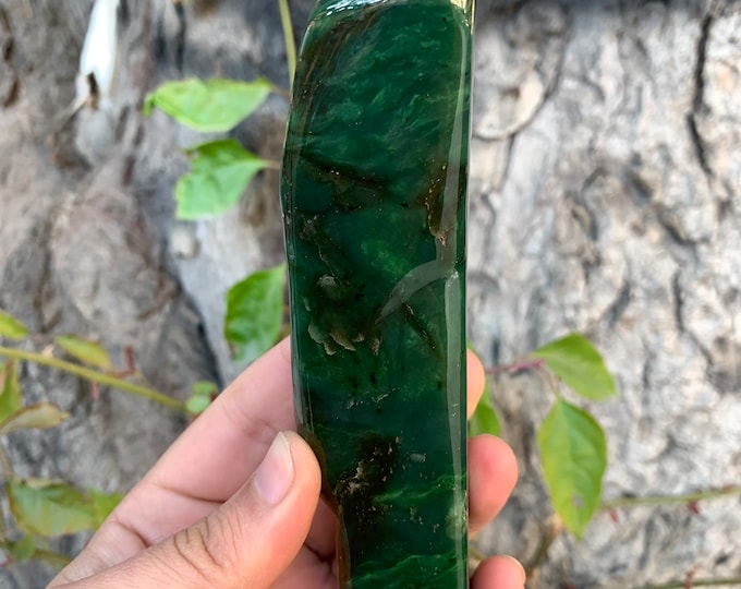 390g Best Polished Green Nephrite Jade, Nephrite Jade Free Form, Nephrite Jade, Jade, Nephrite Jade Stone, Jade Free Freeform, Nephrite