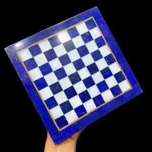 Beautiful Lapis Lazuli Chess Board With 32 Pieces, Lapis Lazuli Chess Board, Lapis Chess Board, Lapis Lazuli, Lapis Lazuli Chess Board image 3