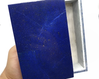 Great Quality Lapis Lazuli Box, Lapis Box, Lapis Stone Box, Lapis Lazuli Rectangle Box, Lapis Lazuli, Lapis Jewelry Box 790 Grams