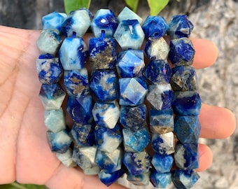 Best Quality Faceted Fluorescent Blue Afghanite Beads Bracelets, Fluorescent Afghanite Bracelets, Afghanite, Fluorescent Afghanite Bracelet