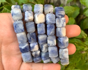 Beautiful Blue Afghanite Beads Bracelets, Blue Afghanite Bracelets, Afghanite, Blue Afghanite Bracelet, Afghanite Stone Bracelets, Bracelet