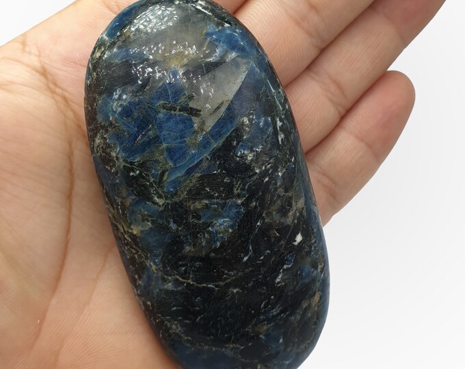 Super Quality Blue Color Apatite Palm, Massage, Palm, Apatite Massage, Blue Apatite Palm, Apatite Palm, Massage 175 Grams