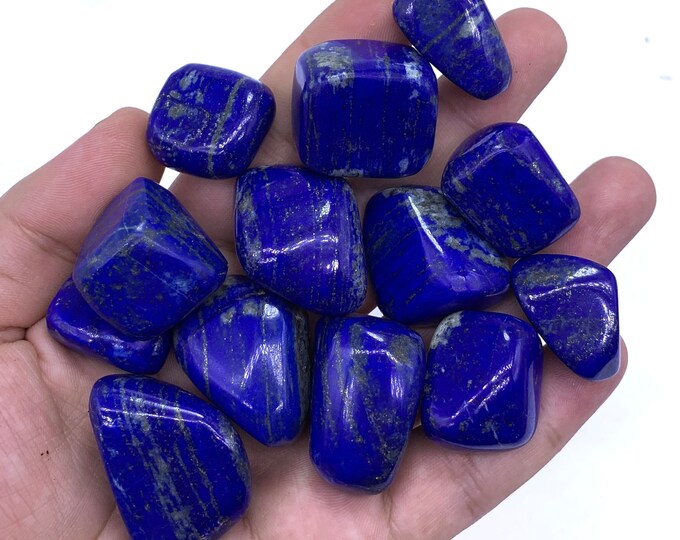 13 Pcs Top Quality Lapis Lazuli Tumbles, Lapis Tumbles, Lapis Lazuli Tumbles, Lapis Tumble, Lapis Tumble Stones, Lapis Crystal Tumbles