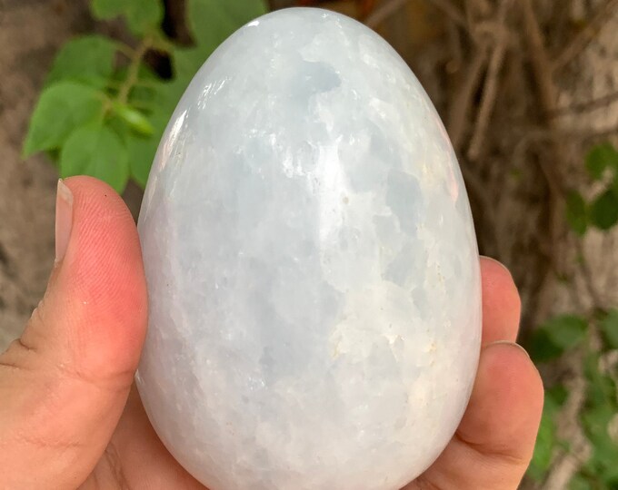 505 Grams Great Quality Blue Color Caribbean Calcite Egg , Caribbean Calcite Stone, Caribbean Egg, Caribbean Calcite Egg Stone