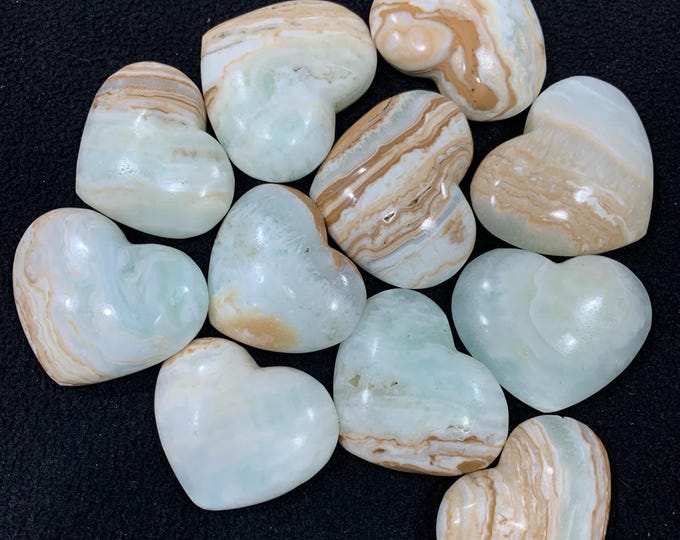 Beautiful Blue Color Caribbean Calcite Heart, Calcite Heart Stone, Caribbean Calcite, Blue Caribbean, Calcite, Blue Caribbean Calcite Heart