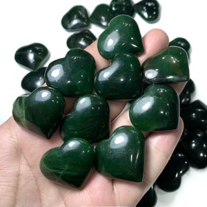 Nephrit Jade Mini Herzen, Nephrit Jade Herz, Jade Herz, Jade Herzen, Nephrit Jade Herzen, Nephrit Stein Herzen, Jade