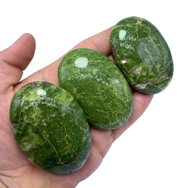 Beautiful Green Color Tremolite Palms, Massages, Tremolite Palms, Palm Stone, Green Tremolite Massages, Tremolite Palms, Massages