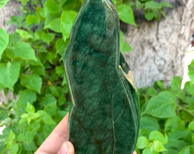 854g Top Quality Natural Green Nephrite Jade Free Form, Nephrite Jade, Nephrite Jade Free Form, Nephrite Free Form, Jade Free Form, Nephrite