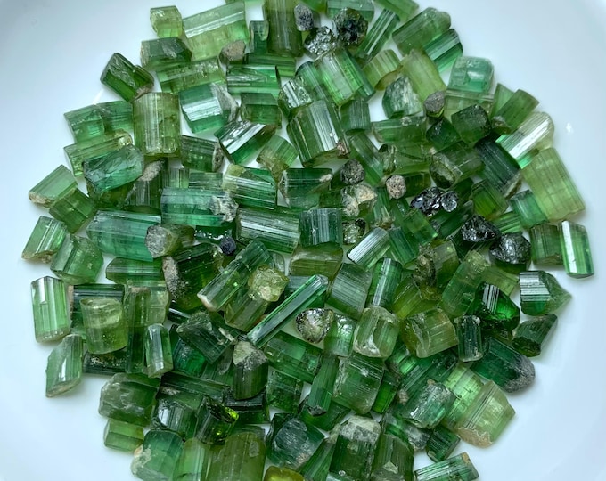 325 Ct's Best Quality Green Tourmaline Crystals, Green Tourmaline, Green Tourmaline Crystal, Green Tourmaline Crystals, Tourmaline Crystals