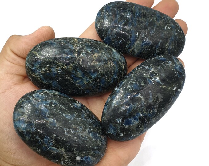 370 Grams Great Quality Blue Color Apatite Palms, Massages, Palm, Apatite Massages, Blue Apatite Palms, Apatite Palms, Massages 4 Pcs