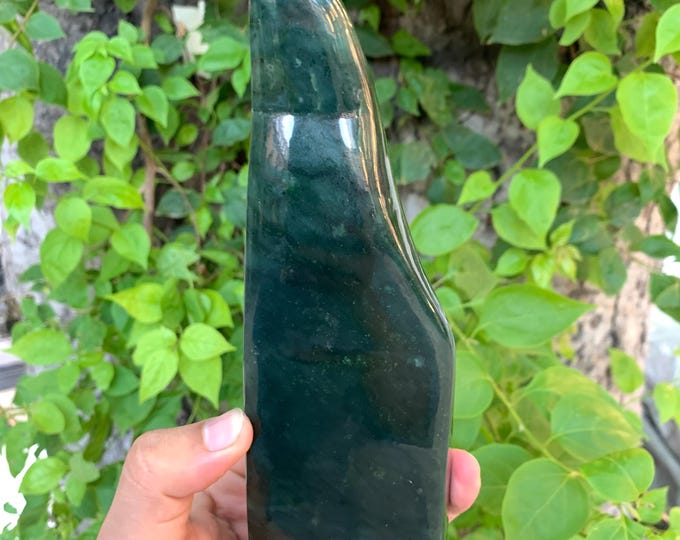 750g Best Quality Natural Dark Green Nephrite Jade Free Form, Nephrite Jade, Nephrite Jade Free Form, Nephrite Free Form, Jade Free Form