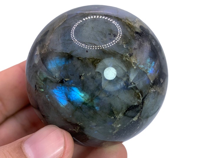 245g Natural Beautiful Blue Labradorite Ball, Labradorite Sphere, Blue Labradorite Sphere, Labradorite Crystal Sphere, Healing Crystal