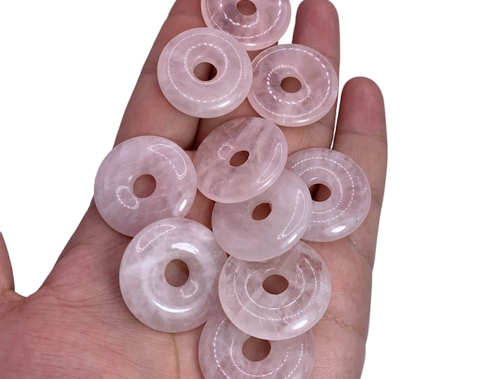 Beautiful Rose Quartz Donuts, Rose Quartz Donuts, Rose Quartz Donut, Pink Rose Quartz, Tiger Eye, Rose Quartz Stone Donuts, Rose Quartz