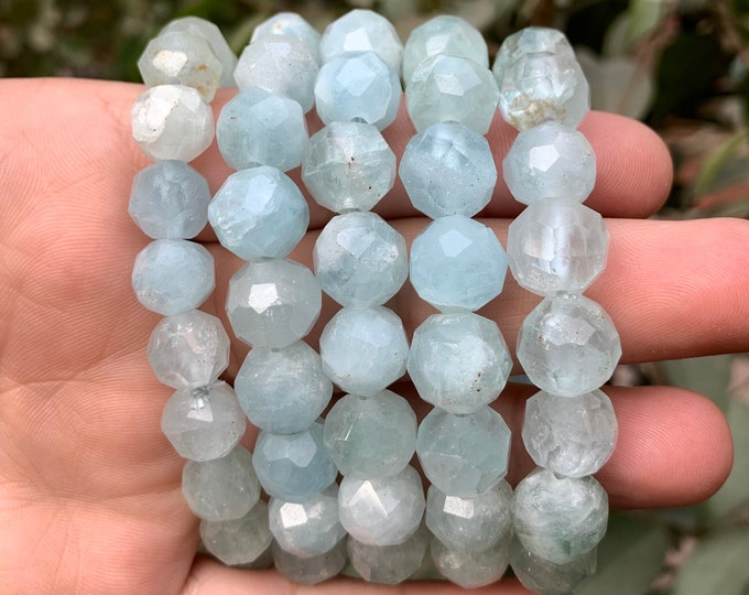 Best Quality Sky Blue Aquamarine Beads Bracelets, Aquamarine Bracelets, Natural Aquamarine Bracelets, Aquamarine, Blue Aquamarine Bracelet