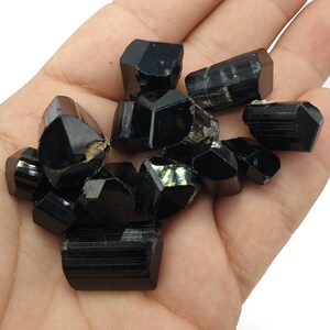 13 Pieces Top Quality Black Tourmaline Crystals, Black Tourmaline, Tourmaline Crystals, Tourmaline, Tourmaline Stone Crystals