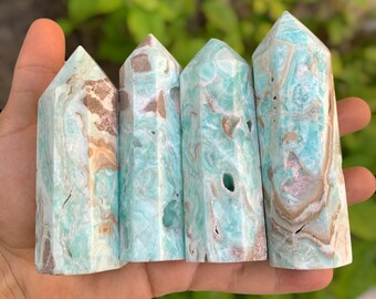 Beautiful Blue Aragonite Points, Aragonite Points, Aragonite Polished Points, Aragonite Towers, Aragonite Point, Aragonite Tower, Aragonite