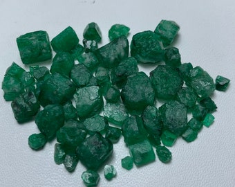 71 Ct's Natural Green Emerald Crystals, Emerald Crystals, Emerald Mini Crystals, Emerald Lot, Green Emerald, Natural Emerald, Emeralds