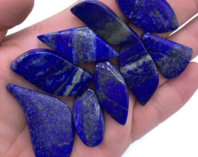 16 Pcs Super Quality Lapis Lazuli Cabochons, Lapis Lazuli Cabs, Lapis Blue Cabochons, Blue Lapis Cabochons, Lapis Cabochons