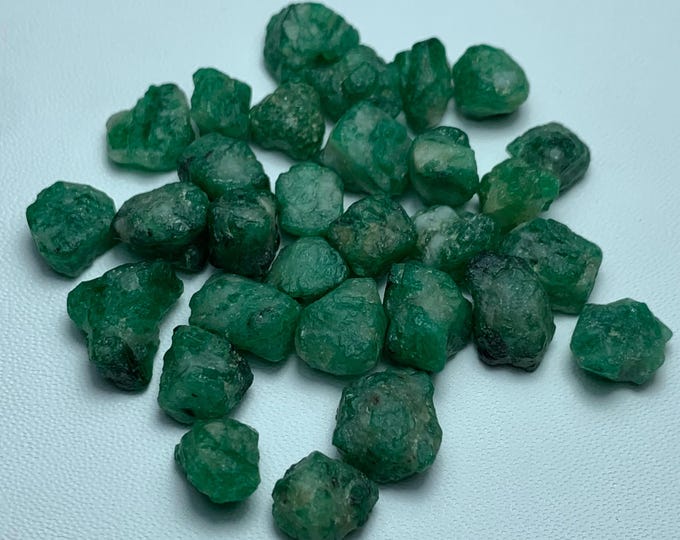 107 Ct's Natural Green Emerald Crystals, Emerald Crystals, Rough Emerald Crystals, Emerald Lot, Green Emerald, Natural Emerald, Emeralds