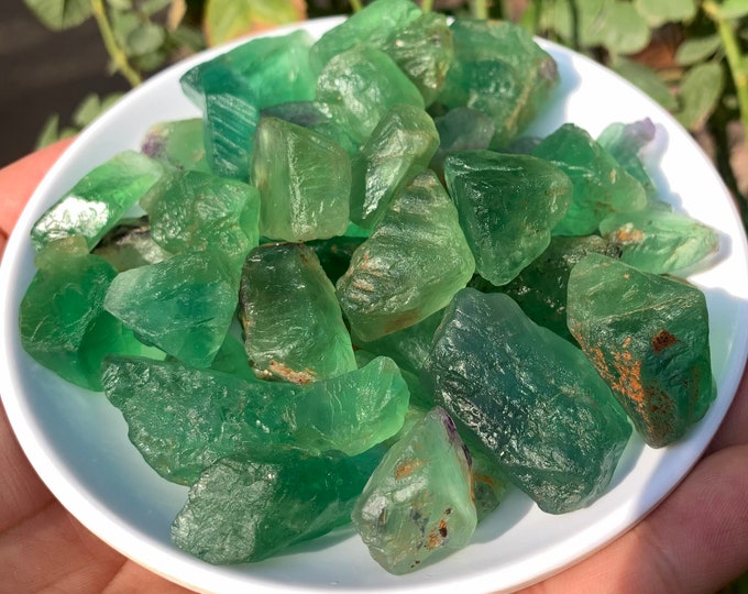 345g Beautiful Green Color Natural Raw Fluorite, Green Fluorite, Fluorite, Fluorite Crystals, Rough Fluorite, Natural Green Fluorite