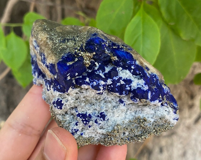 Lapis Lazurite On White Matrix Specimen, Lapis Lazurite Specimen, Lapis Lazurite, Lapis Lazuli Specimen - 235 Grams